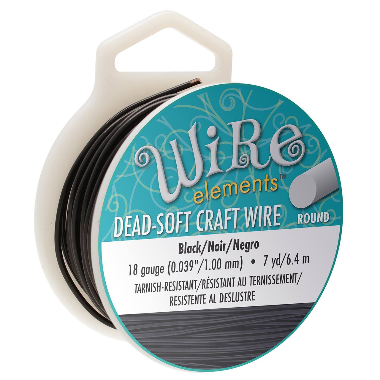 The Beadsmith® Wire Elements™ 18 Gauge Tarnish Resistant Round Soft Temper Wire, 7yd.